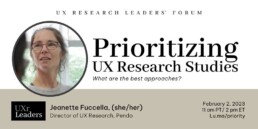 Prioritizing UX Research Studies