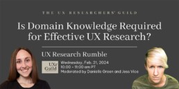 Is Domain Knowledge Required for Effective UX Research?