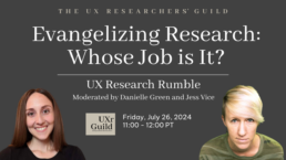 Research Rumble: Evangelizing Research: Whose Job is it? with Danielle Green and Jess Vice